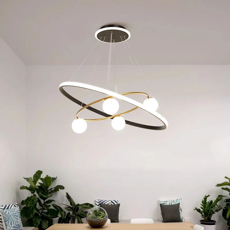 lustre décoratif à suspendre pour éclairage intérieur fantaisie - vue 2 sur 8