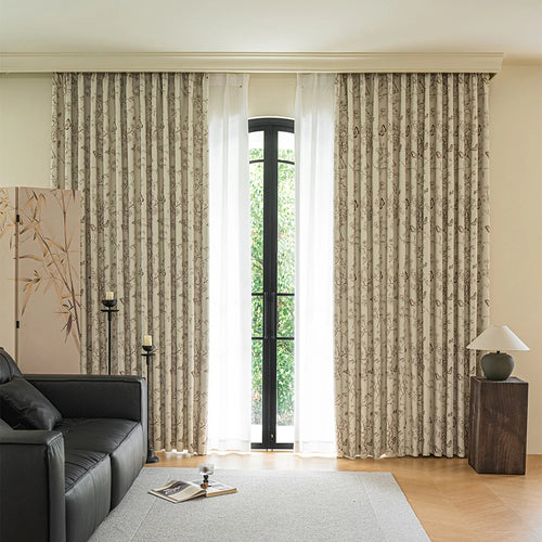 Rideau occultant motif jardin style moderne chambre salon