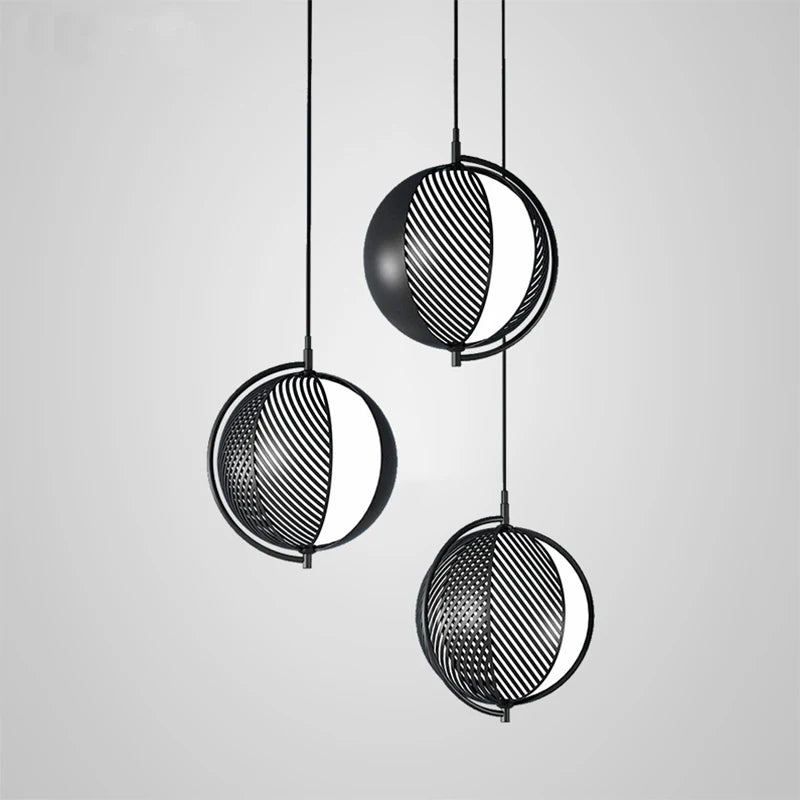 suspension suédoises postmodernes en verre de fer