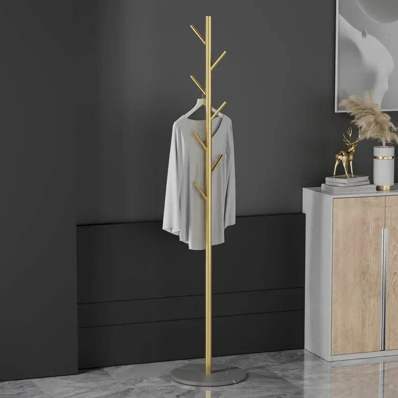 porte-sacs et porte-vêtements en métal design élégant pour rangement pratique