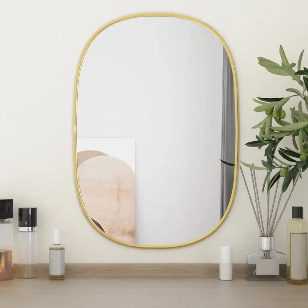 Miroir mural doré pour décoration intérieure élégante et moderne