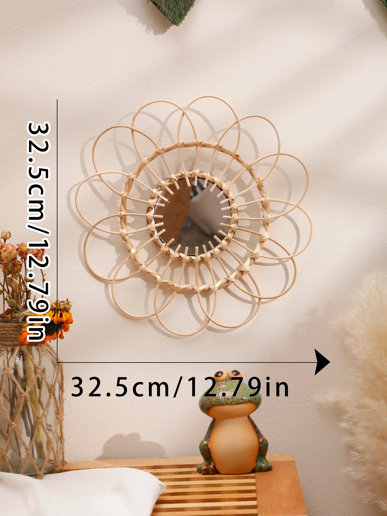 miroir décoratif tissé à la main pour une décoration murale esthétique - vue 6 sur 7