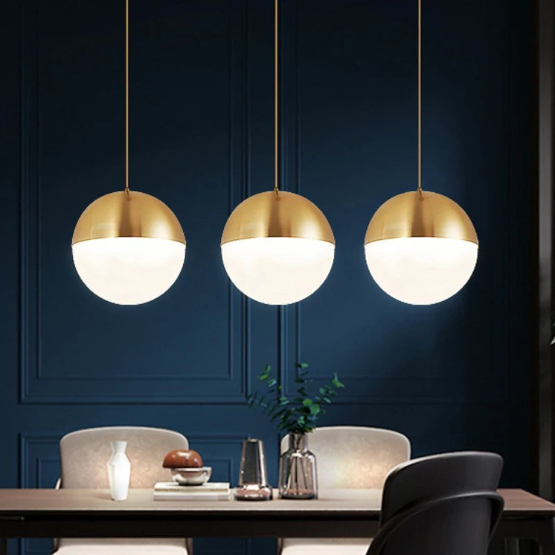 lampe suspendue sphérique design moderne pour intérieurs led - vue 2 sur 24