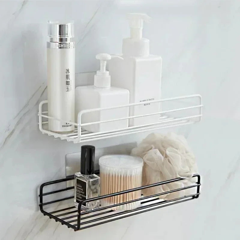 étagère murale de rangement pour cosmétiques et shampoing - vue 5 sur 10