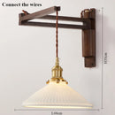lampe moderne en bois de noyer avec lumière led décorative