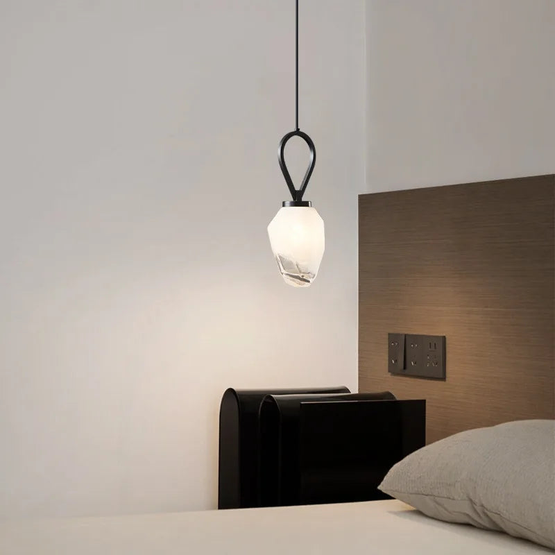lampe de chevet réglable avec suspension en fil de cuivre