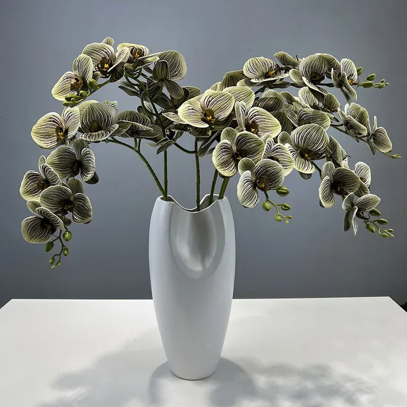 fleurs artificielles orchidée papillon en coton et silicone décoratives