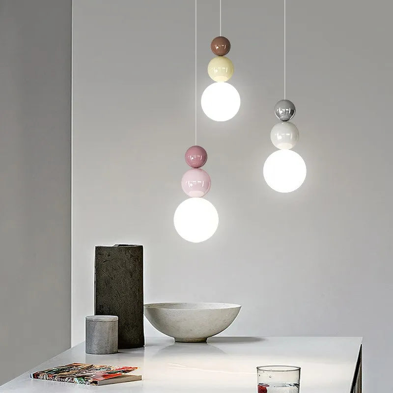 Suspension LED nordique minimaliste à 2/3 têtes