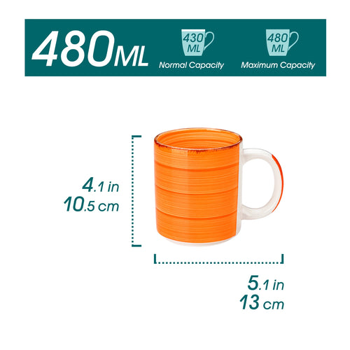Tasses en gres grandes capacite style artisanal lot