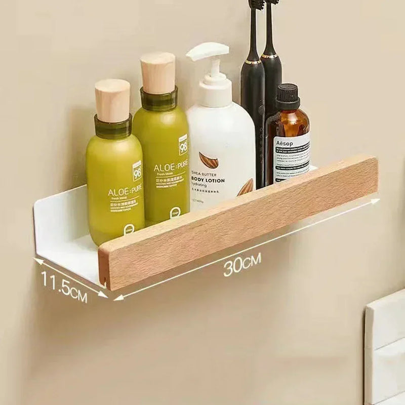 étagère en bois support d'angle sans perçage pour rangement