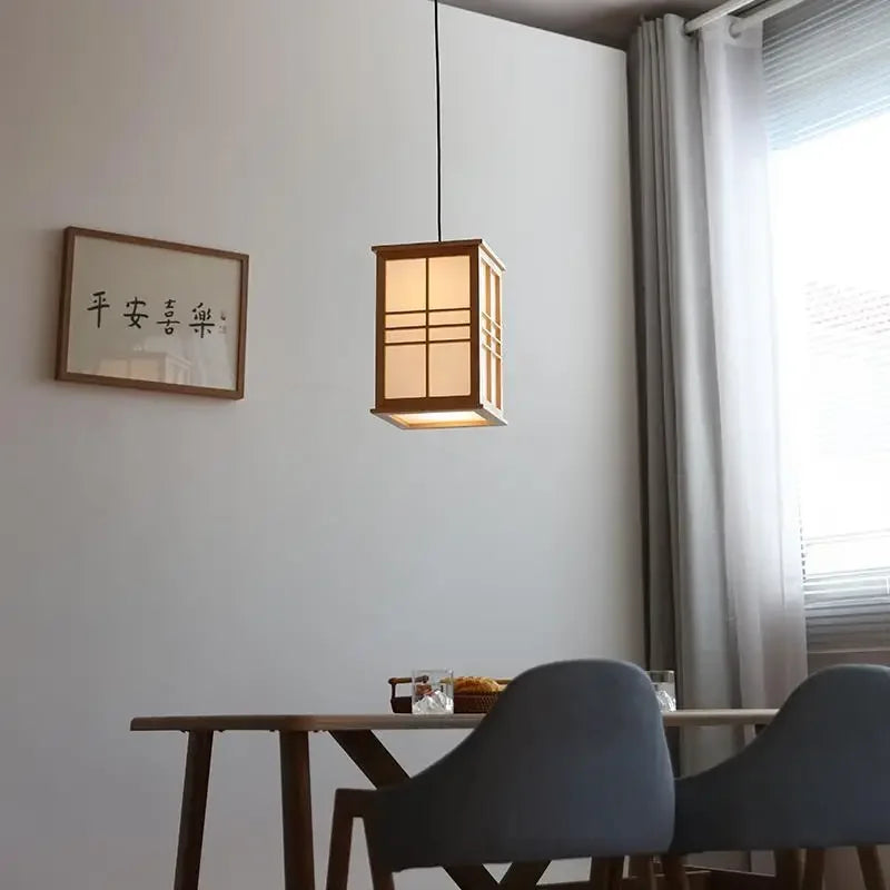 lampe en bois décorative pour restaurant bar et yoga - vue 6 sur 7