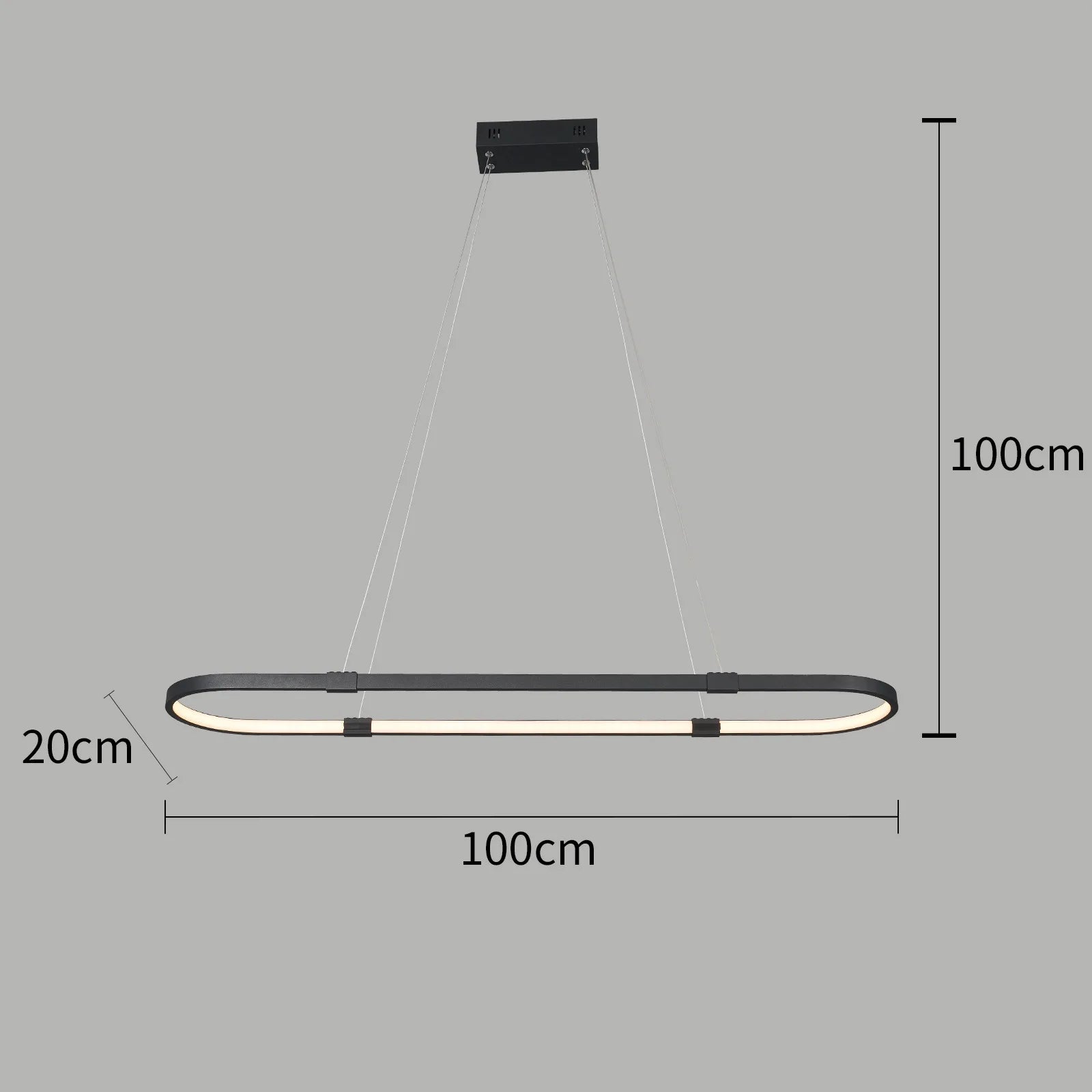 suspension moderne à led pour décoration intérieure linéaire et élégante - vue 7 sur 7