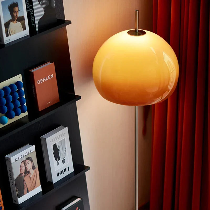 lampe à poser rétro en verre dégradé style bauhaus - vue 6 sur 7