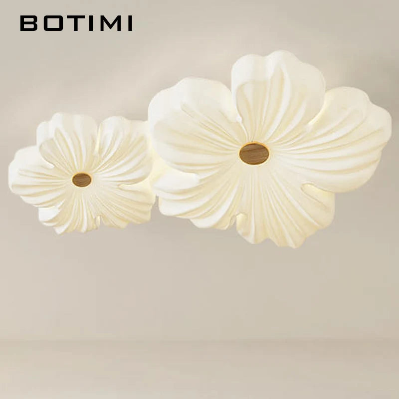 Plafonnier Fleurs Modernes Montage Surface Blanc - vue 5 sur 10
