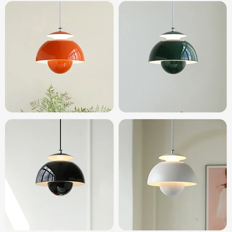 Suspension design nordique led fleur bourgeon moderne