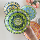 ensemble 4 bols ceramique boheme motifs soupe 20cm