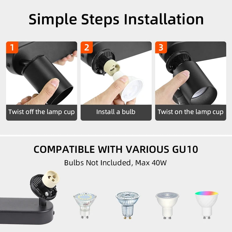 plafonnier led gu10 pour éclairage intérieur et décoration - vue 9 sur 8
