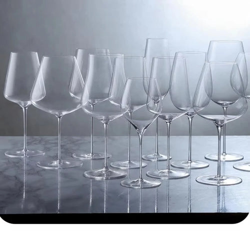 Verre à vin bourgogne cristal fin facetté élégant