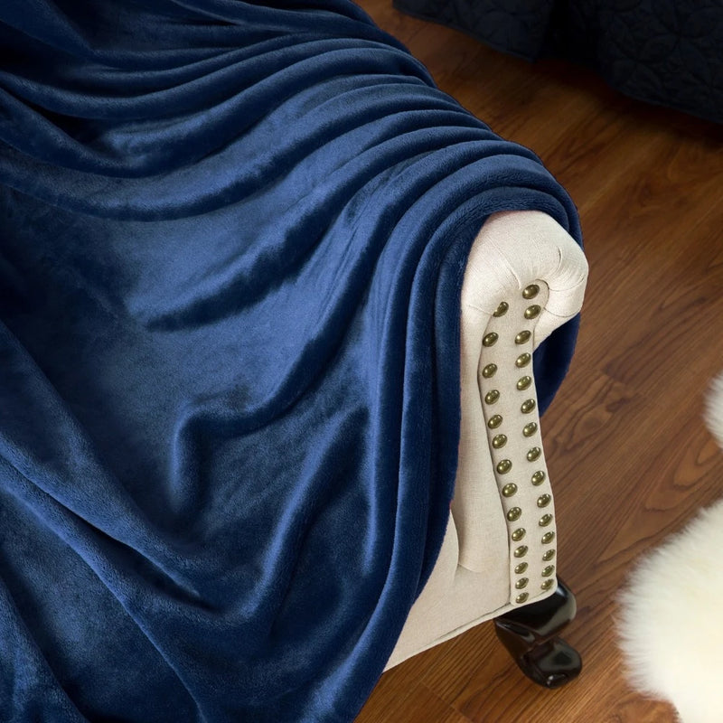 plaid flanelle polaire corail doux pour lit salon