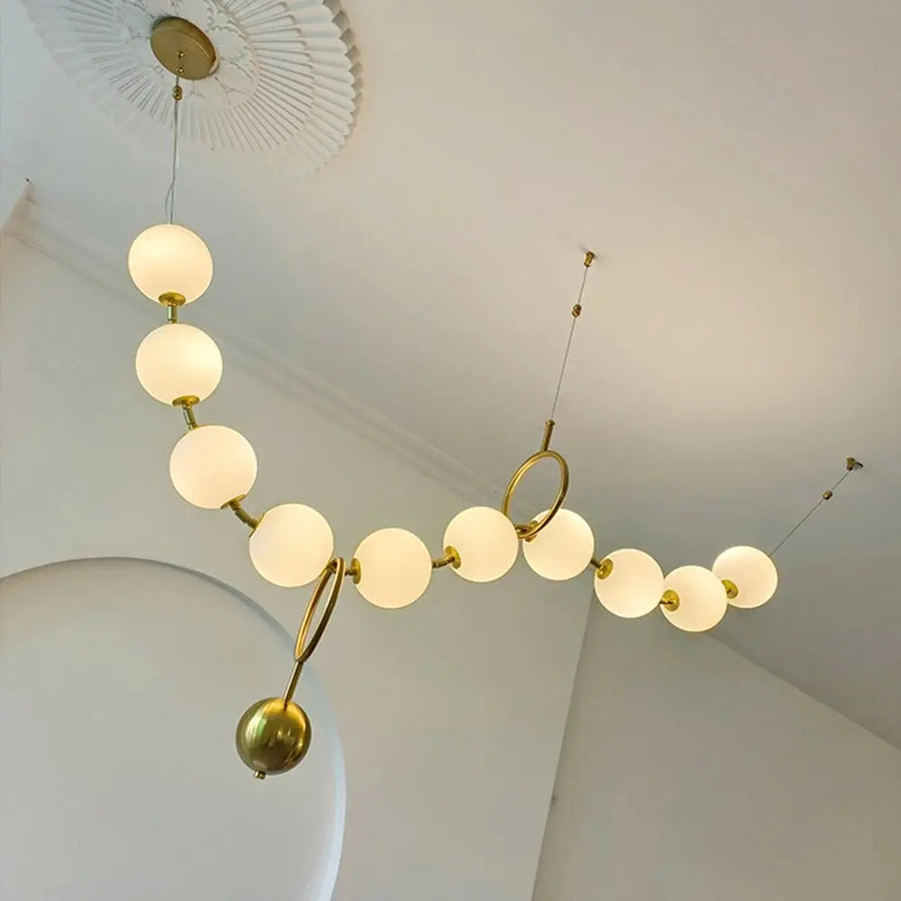 suspension moderne en verre design avec lumière led - vue 7 sur 11