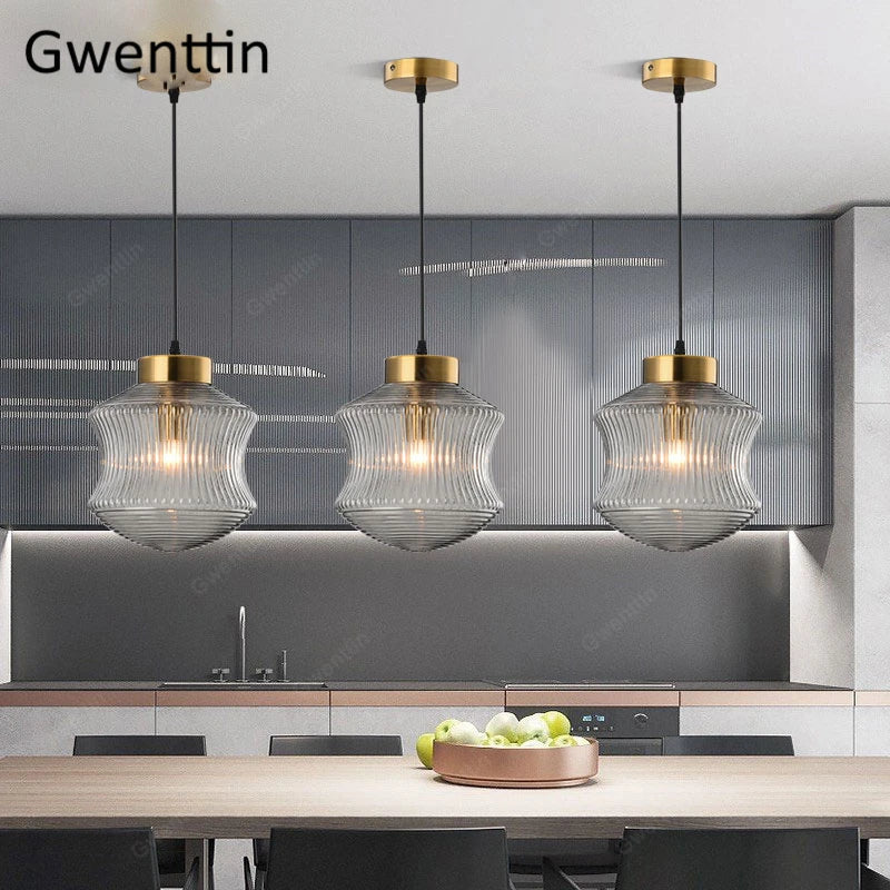 suspension en verre teinté pour décoration intérieure moderne - vue 5 sur 8