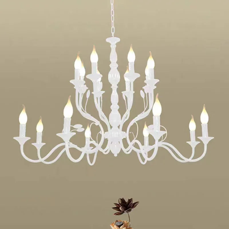 lustre rétro en fer noir style vintage industriel pour éclairage intérieur - vue 6 sur 24