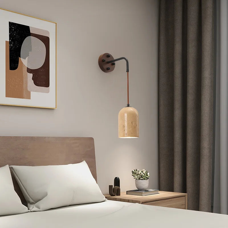 applique murale led en pierre naturelle pour hôtel avec interrupteur - vue 5 sur 10