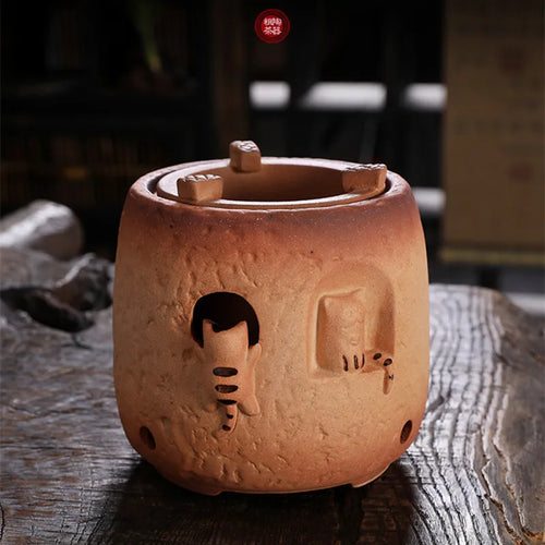 Théière céramique artisanale style kung fu rétro 1l