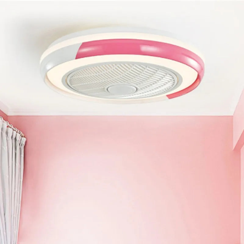 plafonnier moderne nordique avec ventilateur led intelligent et silencieux - vue 4 sur 18
