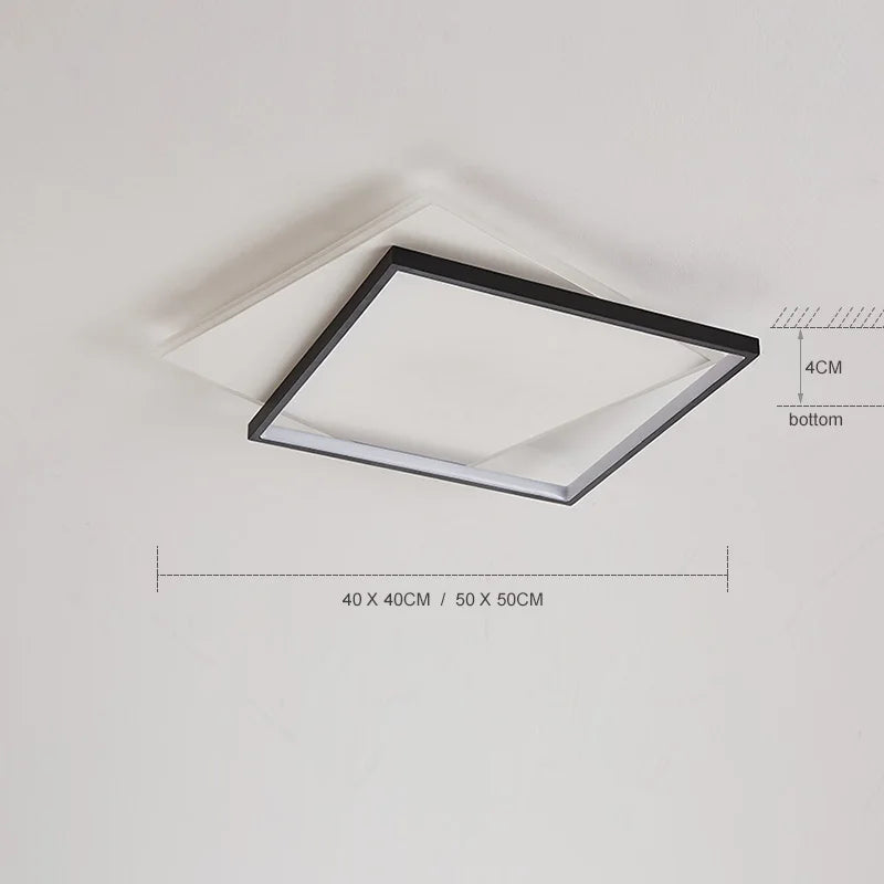 plafonnier led nordique à intensité réglable design simple - vue 5 sur 9
