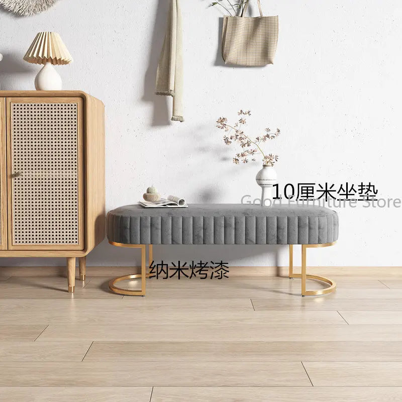 tabouret de chaussures luxe pouf ottoman pour hôtel café et magasin - vue 4 sur 12