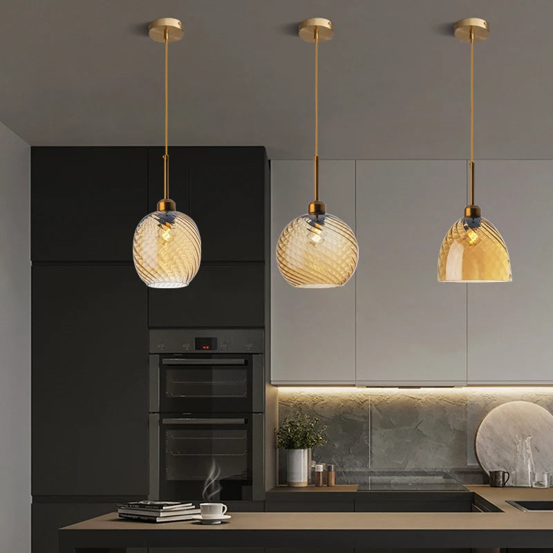 Suspension en verre LED modernes - vue 5 sur 23