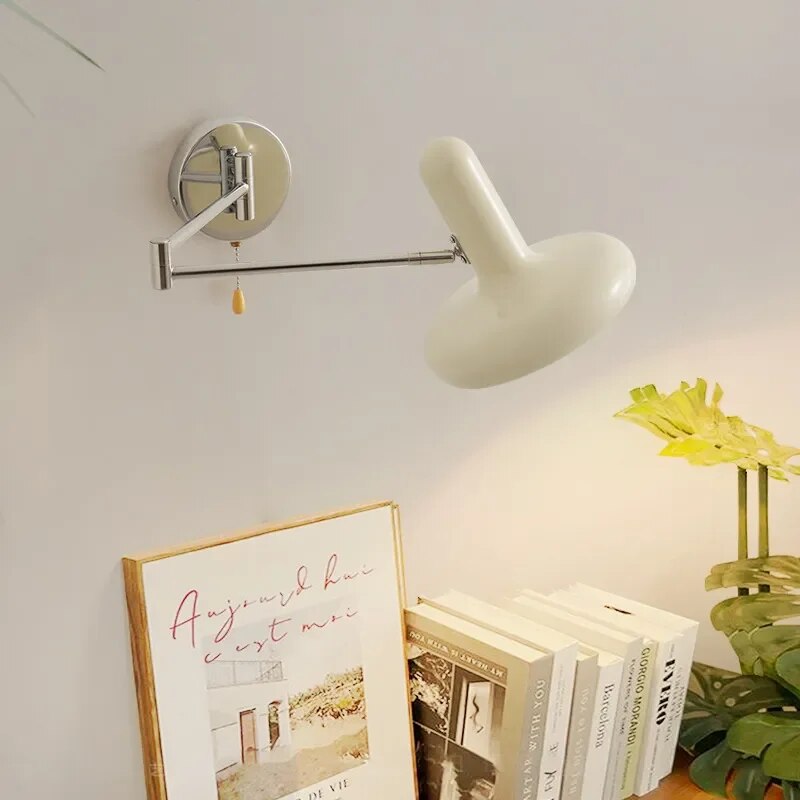Applique murale LED médiévale crème vent rétractable - vue 7 sur 12
