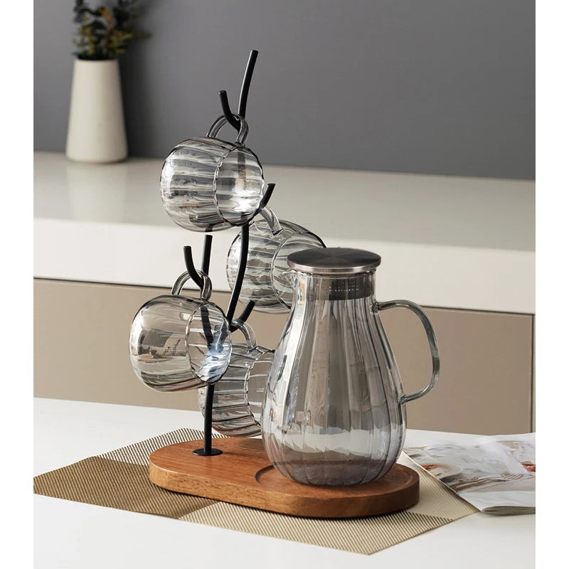 Pichet theiere verre borosilicate resistant chaleur moderne