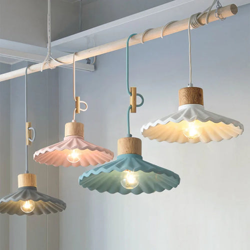 suspension moderne style nordique luminaire coloré macaron