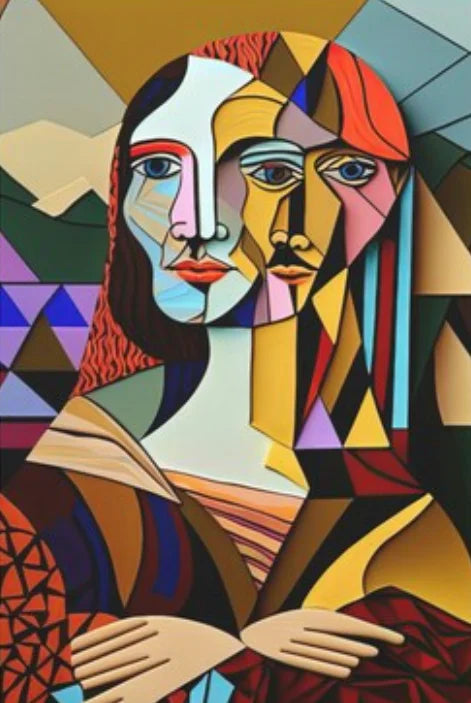 peinture abstraite cubiste style picasso pour décoration intérieure