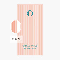 serviette de plage personnalisee monogramme style rayures preppy