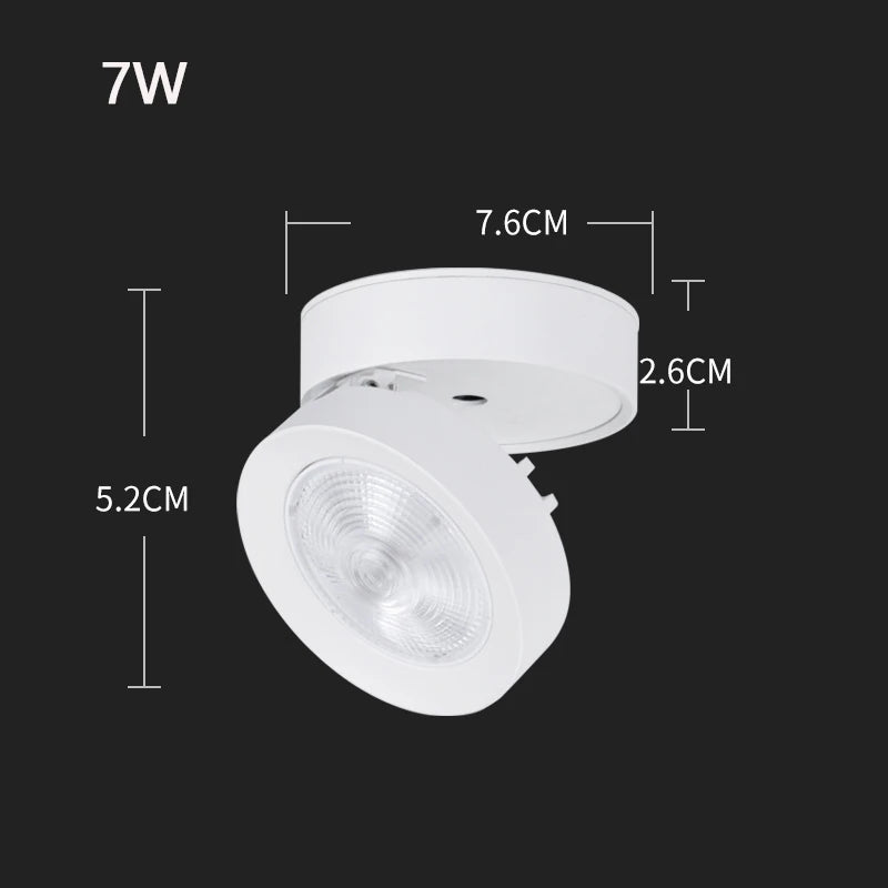 spot led pliable encastrable en aluminium pour maison ou bureau