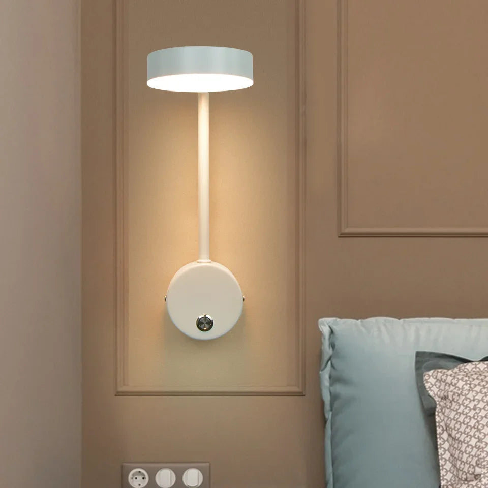 applique murale led moderne éclairage rotatif pour intérieur décoratif