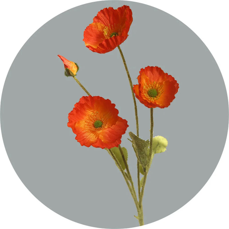fleurs artificielles coquelicots en soie pour décorations et bouquets