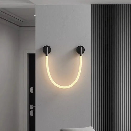 Applique murale moderne en Tube de néon LED tissé en Silicone