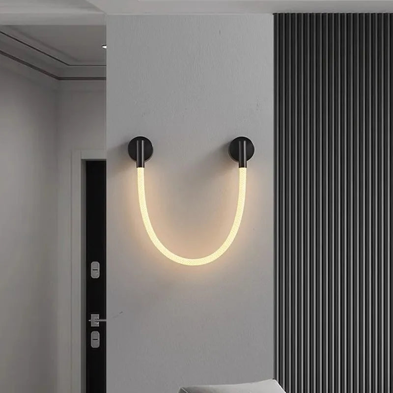 Applique murale moderne en Tube de néon LED tissé en Silicone - vue 5 sur 18