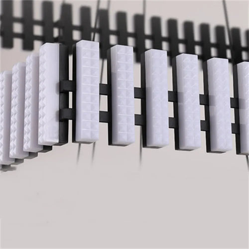 Modern Black and White Chandelier Living Room Decoration Piano Chandelier Luminaire Suspension Restaurant Hanging Light