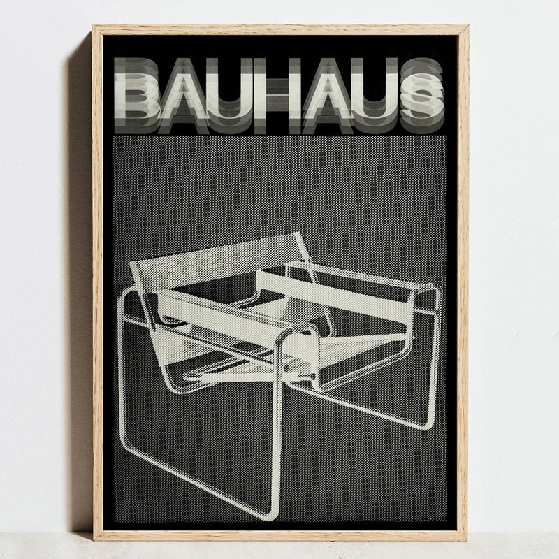 affiches géométriques bauhaus art mural abstrait minimaliste décoration moderne