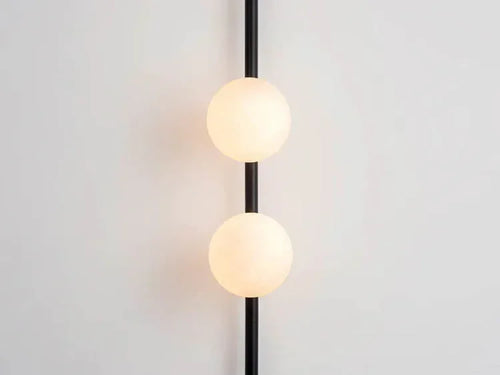 applique murale led longue avec prise de câble en verre rond