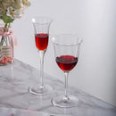 Verres cristal rétro rayures motif floral style bar