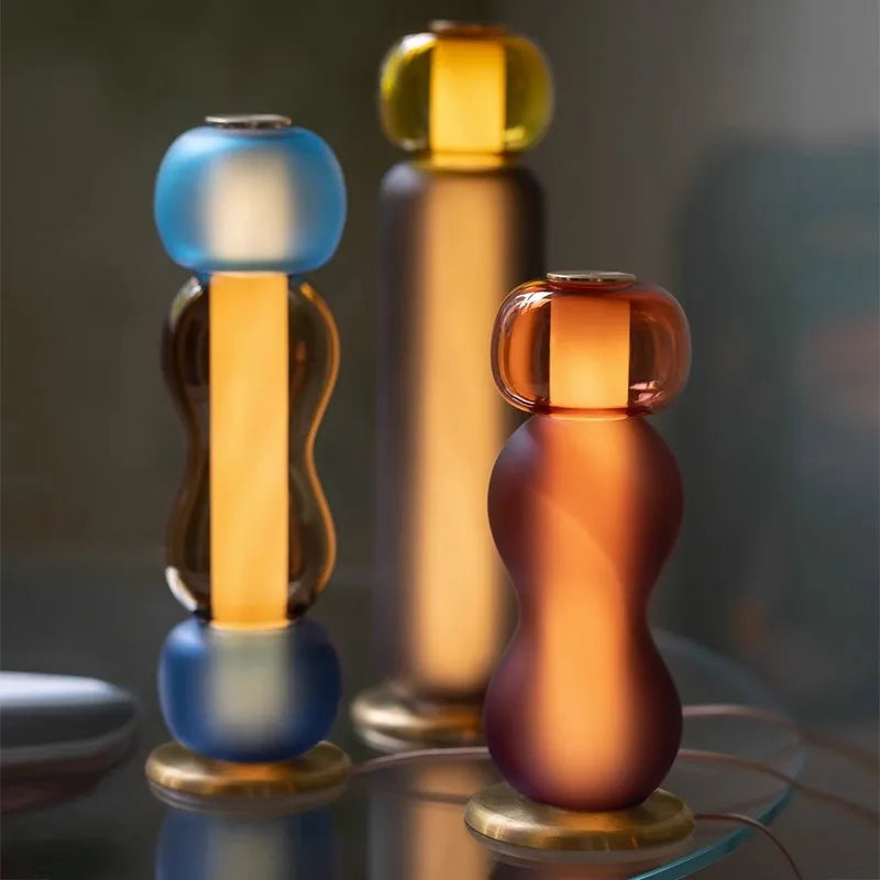 Suspension LED en verre teinté bar - vue 5 sur 21