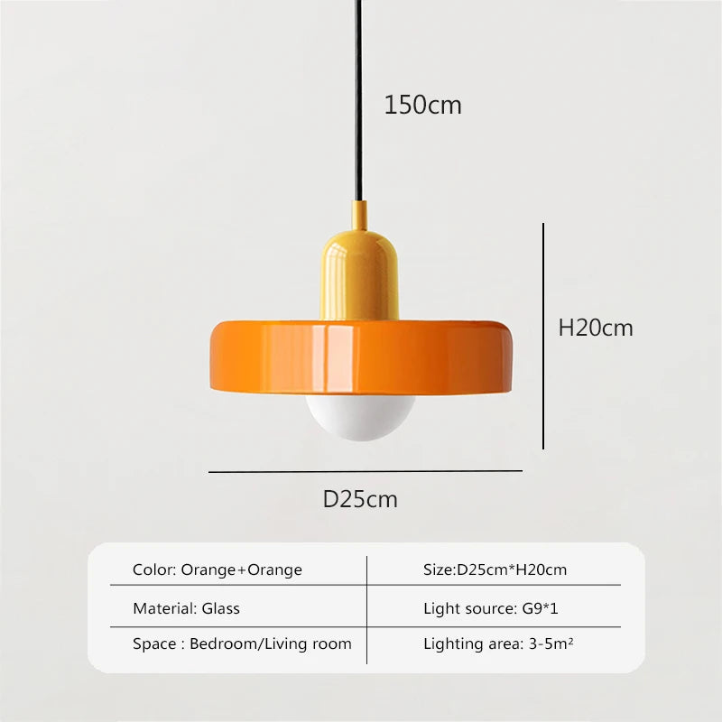 lampe suspendue nordique en verre pour décoration intérieure