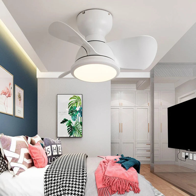 plafonnier ventilateur lumineux télécommandé pour intérieur moderne - vue 4 sur 9