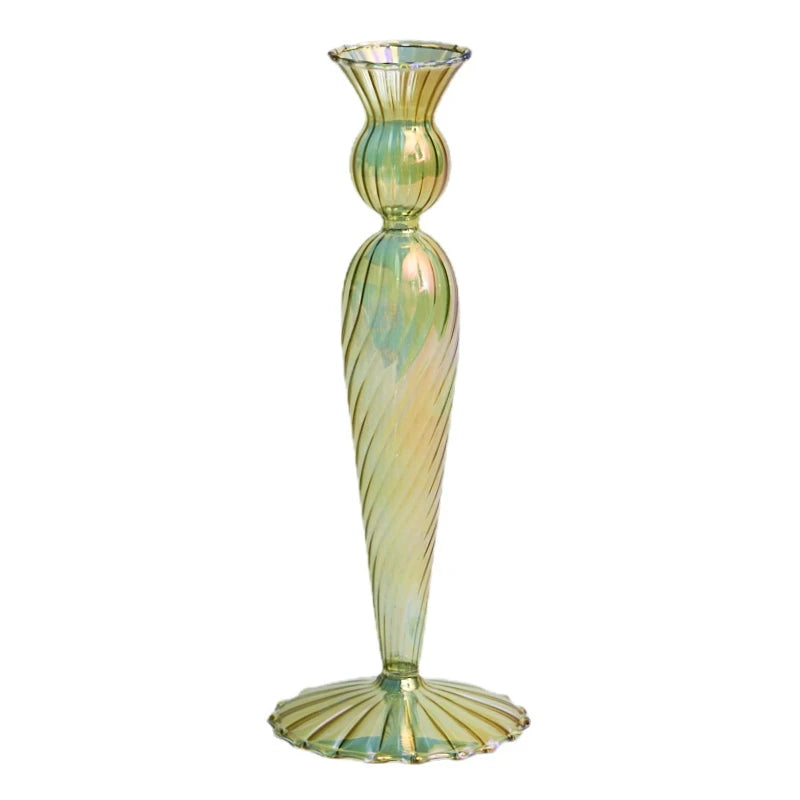 bougeoirs rétro coniques en verre pour décoration élégante - vue 27 sur 32